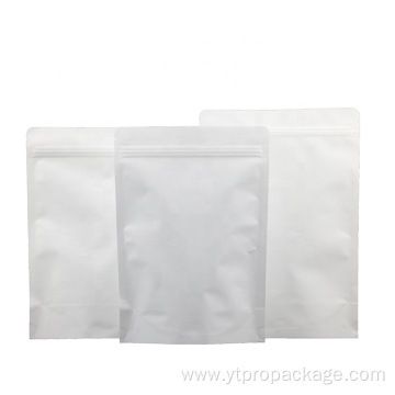 White stand up biodegradable plastic pouch sachet